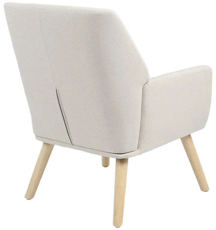 Πολυθρόνα Likable ύφασμα εκρού-φυσικό 67x89x86εκ 67x89x86 εκ.