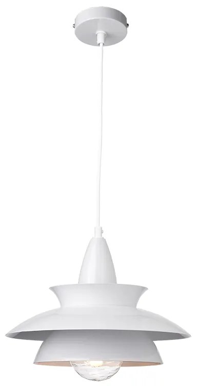ΚΡΕΜΑΣΤΟ Φ/Σ 1ΧΕ27 ΜΕΤΑΛΛΙΚΟ ΛΕΥΚΟ Φ33ΧΗ128CM BROOKLYN ACA KS07881PWH