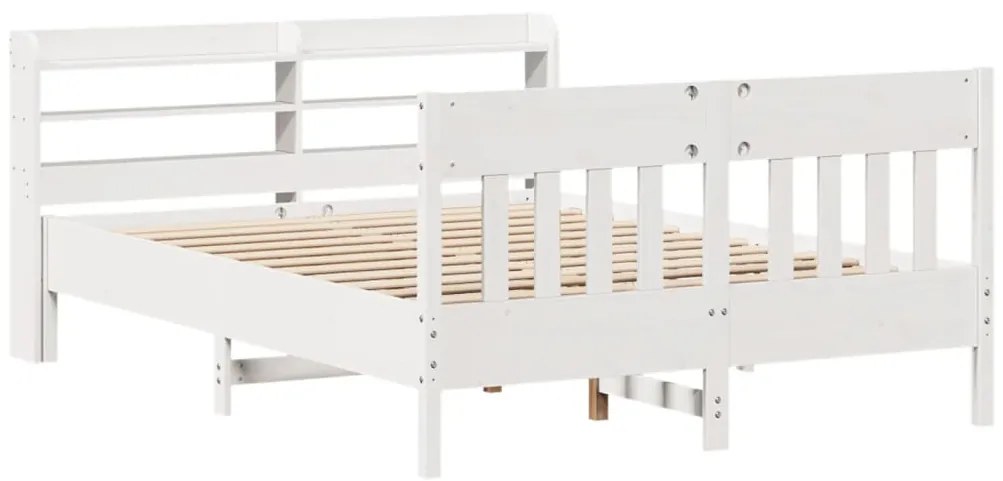 vidaXL Σκελετός Κρεβ. Χωρίς Στρώμα Λευκό 120x190 εκ Μασίφ Πεύκο