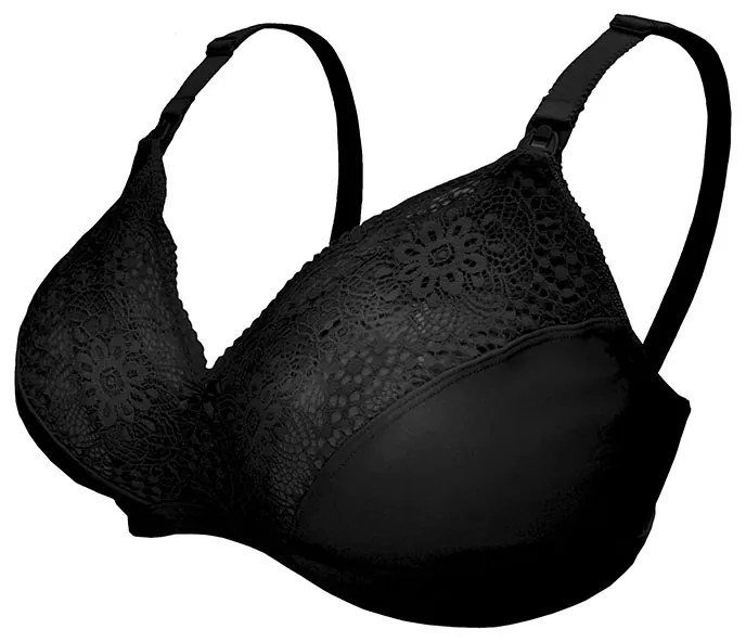 Σουτιέν Θηλασμού Soft As Silk Ανανυκλωμένο Πολυαμίδιο-Ελαστίνη Μαύρο Extra Large Carriwell CW2113