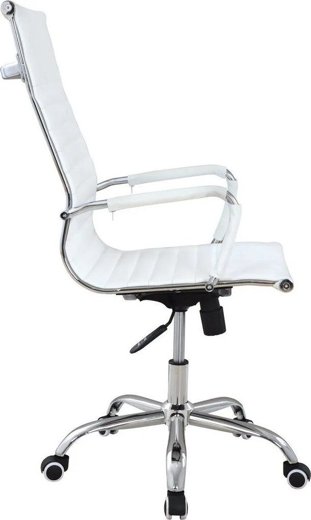 Καρέκλα Γραφείου ΔΙΩΝΗ Λευκό PU 55x60x104-111cm