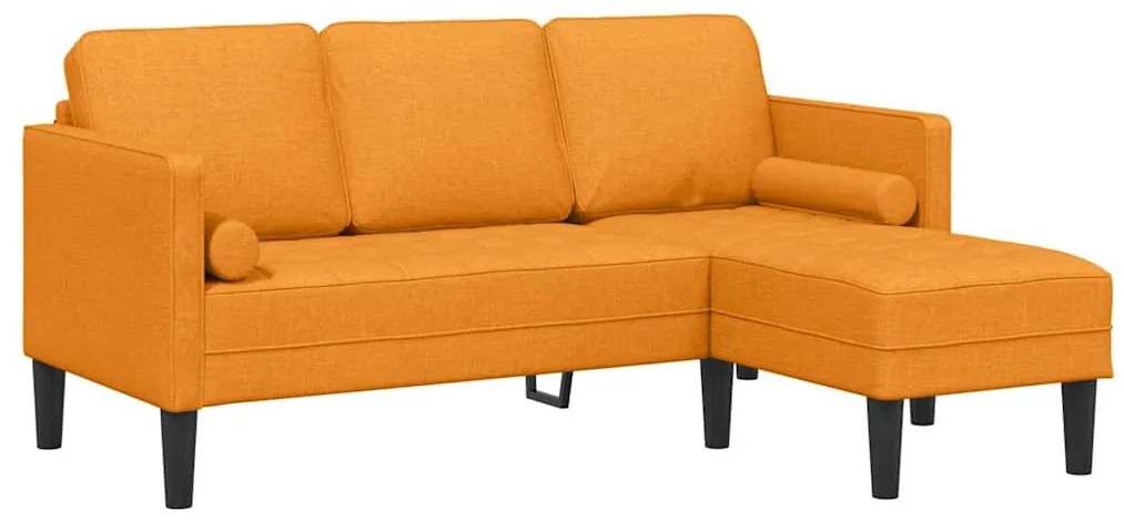 vidaXL Σετ Καναπέ Σκούρο κίτρινο 173 x 131 x 67 εκ ύφασμα