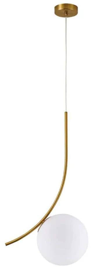 Φωτιστικό Οροφής Κρεμαστό Sceptre 77-9061 20x25x120 E14 40W Gold-Opal Homelighting Μέταλλο,Γυαλί