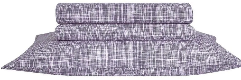 Σεντόνι Colton 35 Purple Kentia Μονό 160x270cm 100% Βαμβάκι