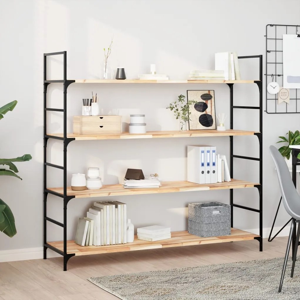 vidaXL Ράφια Κρεμαστά 2 Τεμ. 120x40x2εκ Ακατέργαστο Μασίφ Ξύλο Ακακίας