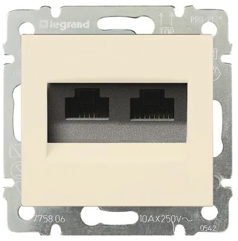 Πρίζα πληροφορικής RJ45 δύο εξόδων Valena LEGRAND 774147 Ivory/Κρεμ