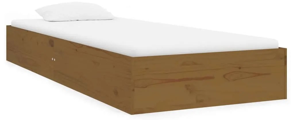 vidaXL Πλαίσιο Κρεβατιού Μελί 75x190 εκ. Ξύλο Πεύκου Small Single