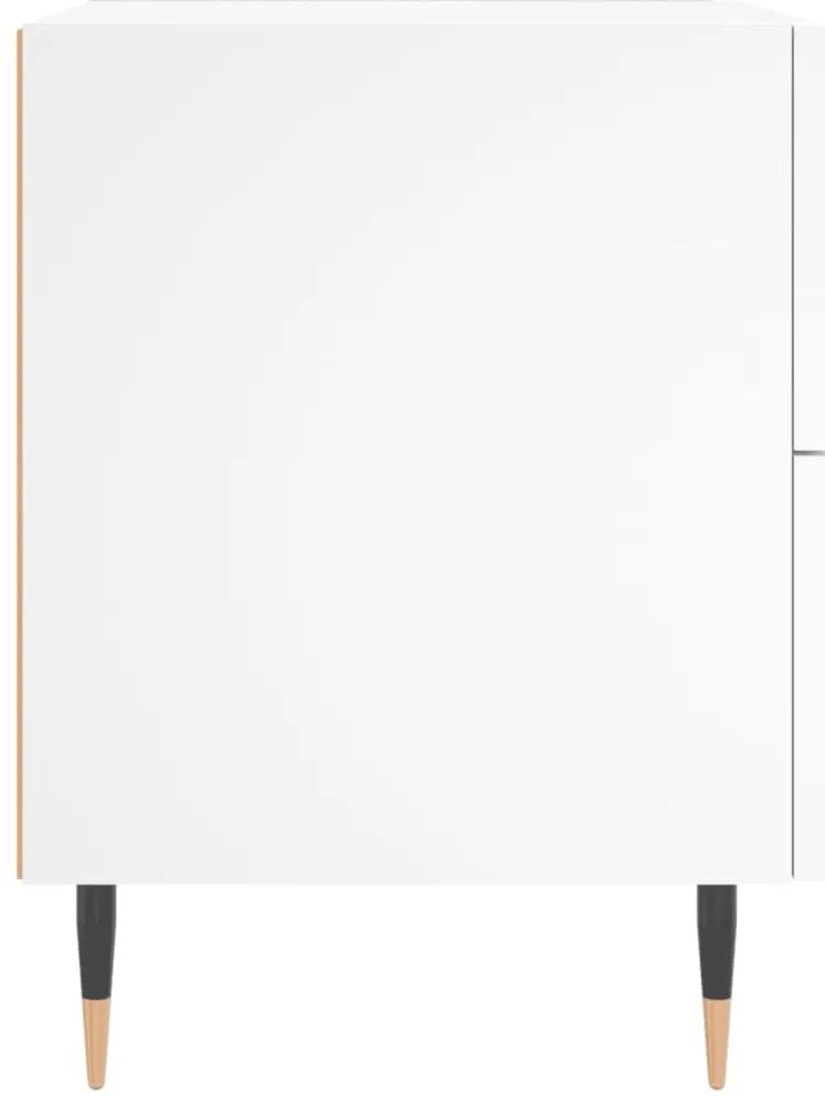 vidaXL Κομοδίνο Λευκό 40 x 35 x 47,5 εκ. από Επεξεργασμένο Ξύλο