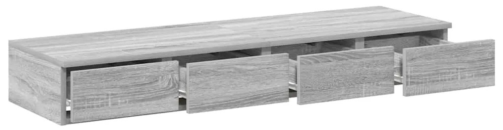 vidaXL Συρτάρια κρεβατιού με συρτάρι Γκρι sonoma 120 x 36.5 x 16.5 εκ