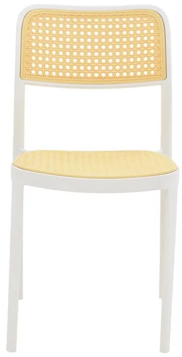 Καρέκλα Westley pp φυσικό-λευκό  55x47x81εκ 55x47x81 εκ.