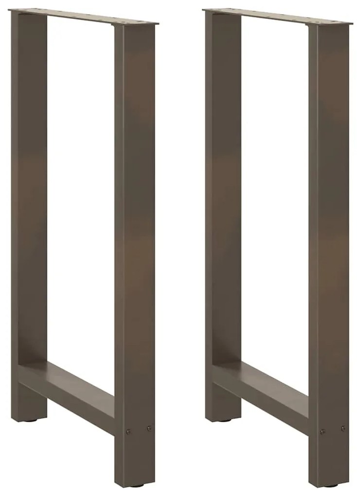 vidaXL Πόδια Τραπεζιού Μπαρ 2 τεμ. από Φυσικό Ατσάλι 60x(100-101) εκ. Ατσάλι