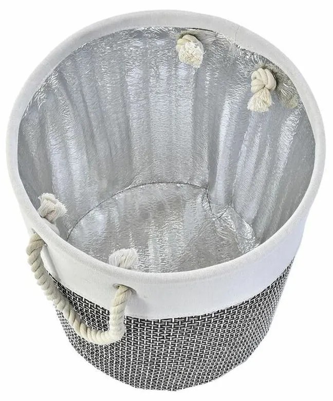 Σετ Καλαθιών DKD Home Decor Λευκό Καφέ Γκρι 40 x 40 x 49 cm 4 κιλά 3 Τεμάχια (x2)