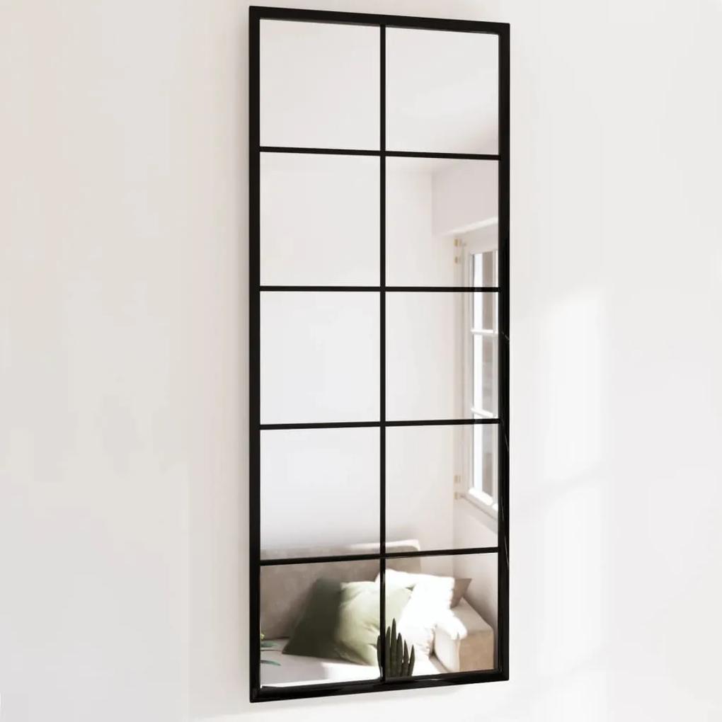 Καθρέφτης Τοίχου Μαύρος 100 x 40 εκ. Μεταλλικός