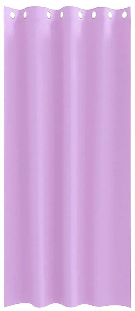 vidaXL Κουρτίνες με κουρτίνες 2 pcs Μοβ 245x140εκ. Πολυεστέρας