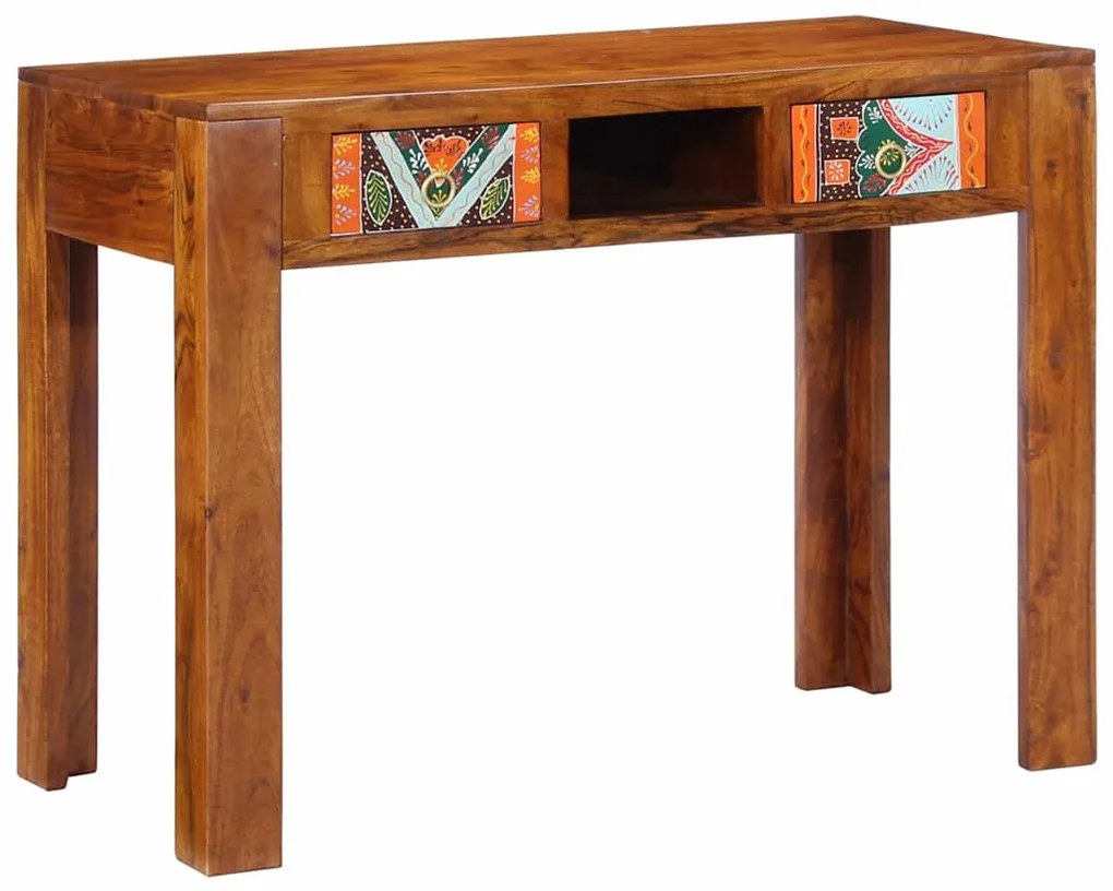 vidaXL Γραφείο με συρτάρι Καφέ 100 x 50 x 75 cm Μασίφ ξύλο ακακίας