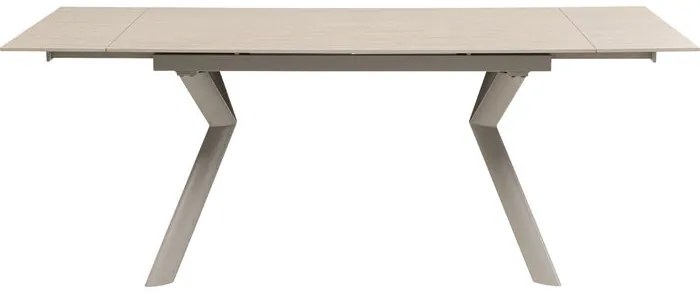 Τραπέζι Επεκτεινόμενο  Xenia Travertin Κεραμικό Μπεζ 140(+30+30)x80εκ. - Μπεζ