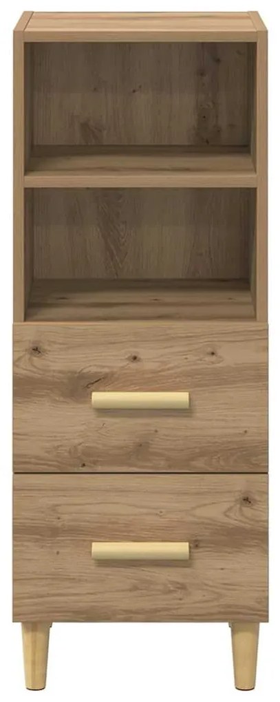 vidaXL Πλαϊνό γραφείο με συρτάρι artisan δρυς 34 x 34.5 x 90 εκ