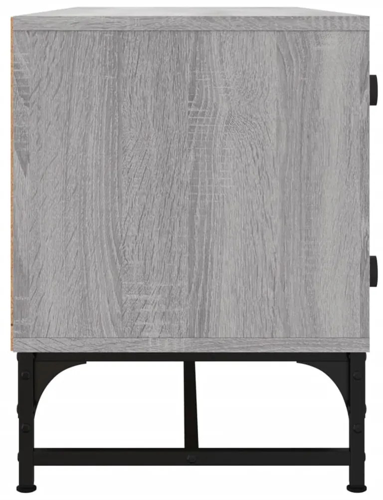 vidaXL Έπιπλο Τηλεόρασης Sonoma Γκρι 102x37x50 εκ. με Γυάλινες Πόρτες