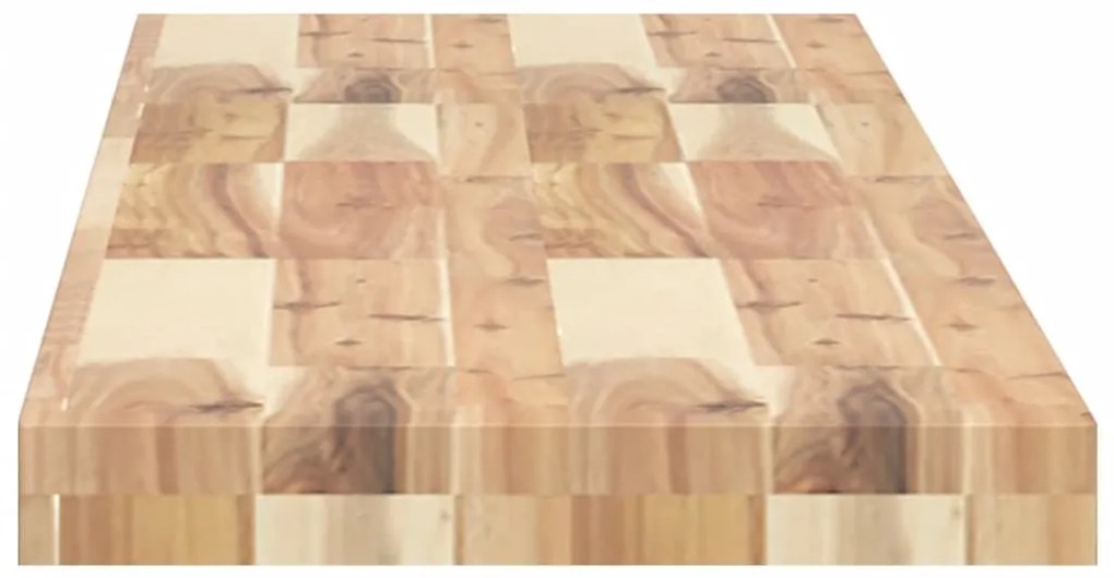 Ράφι Κρεμαστό 140x30x4 εκ. Ακατέργαστο Μασίφ Ξύλο Ακακίας - Καφέ