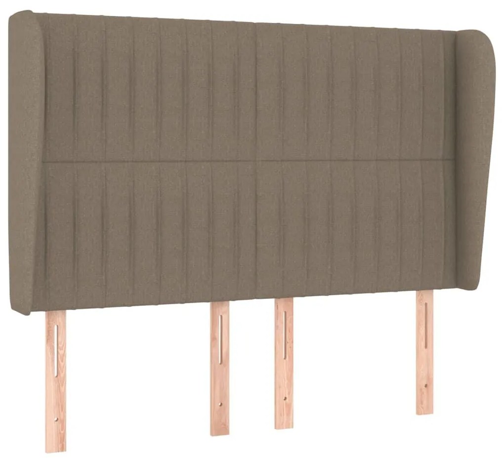 Κρεβάτι Boxspring με Στρώμα Taupe 140x200 εκ. Υφασμάτινο - Μπεζ-Γκρι