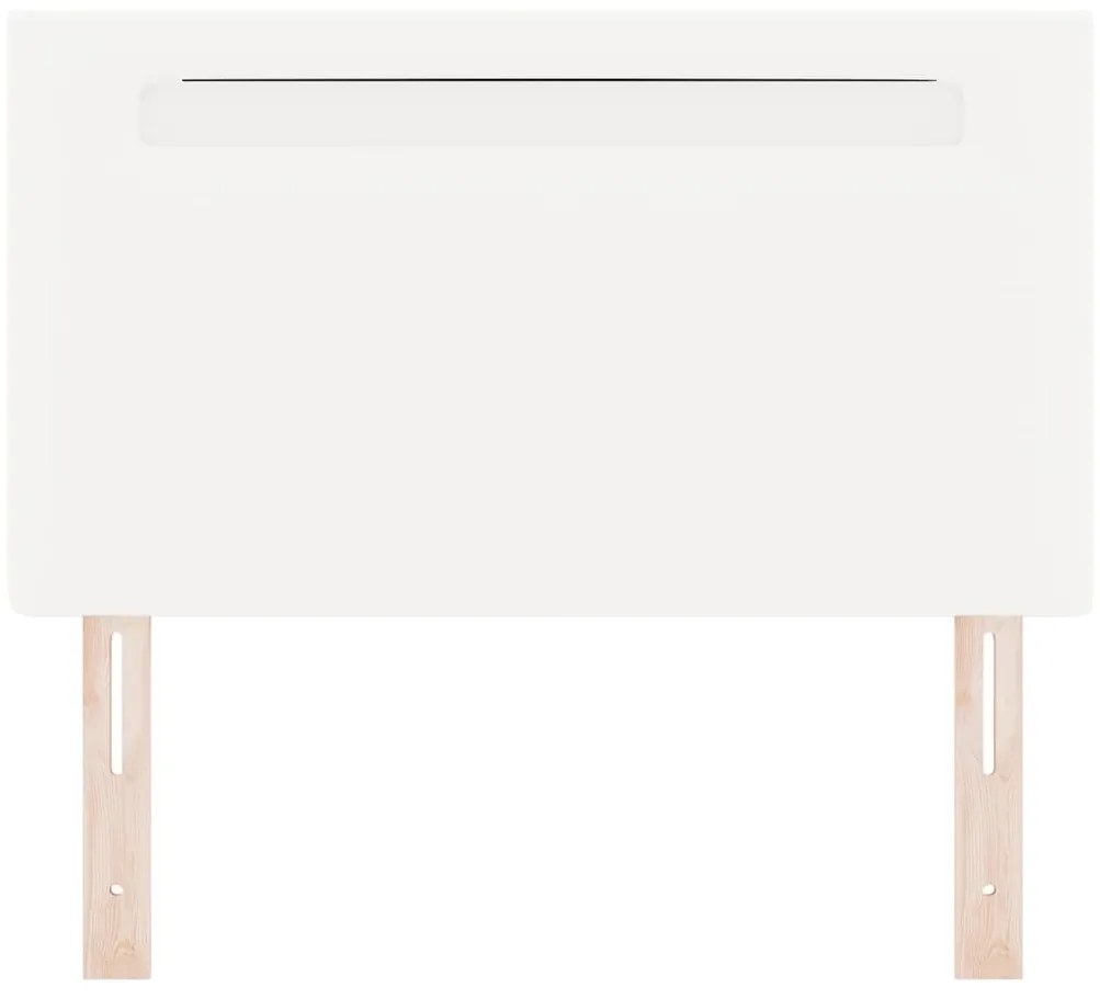 vidaXL LED κεφαλάρι Λευκό 90 cm Τεχνητό Δέρμα