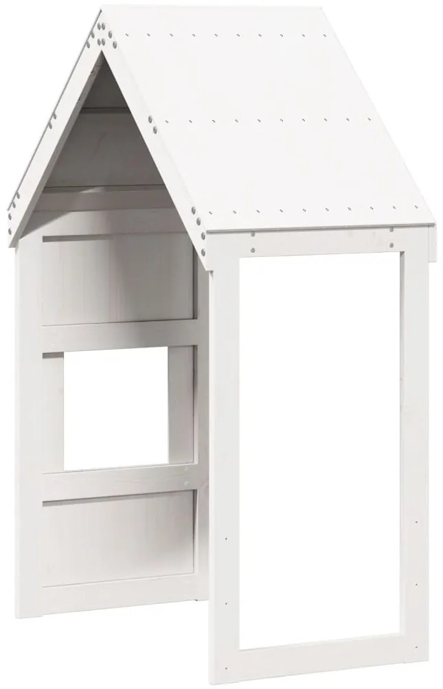 vidaXL Οροφή Κρεβατιού Παιδική Λευκό 55x84x132 εκ. Μασίφ Ξύλο Πεύκου