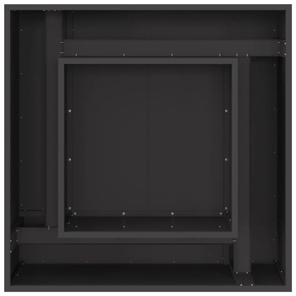 vidaXL Φωτιά Μαύρο 80 x 80 x 40 cm Κρύα έλαση από χάλυβα