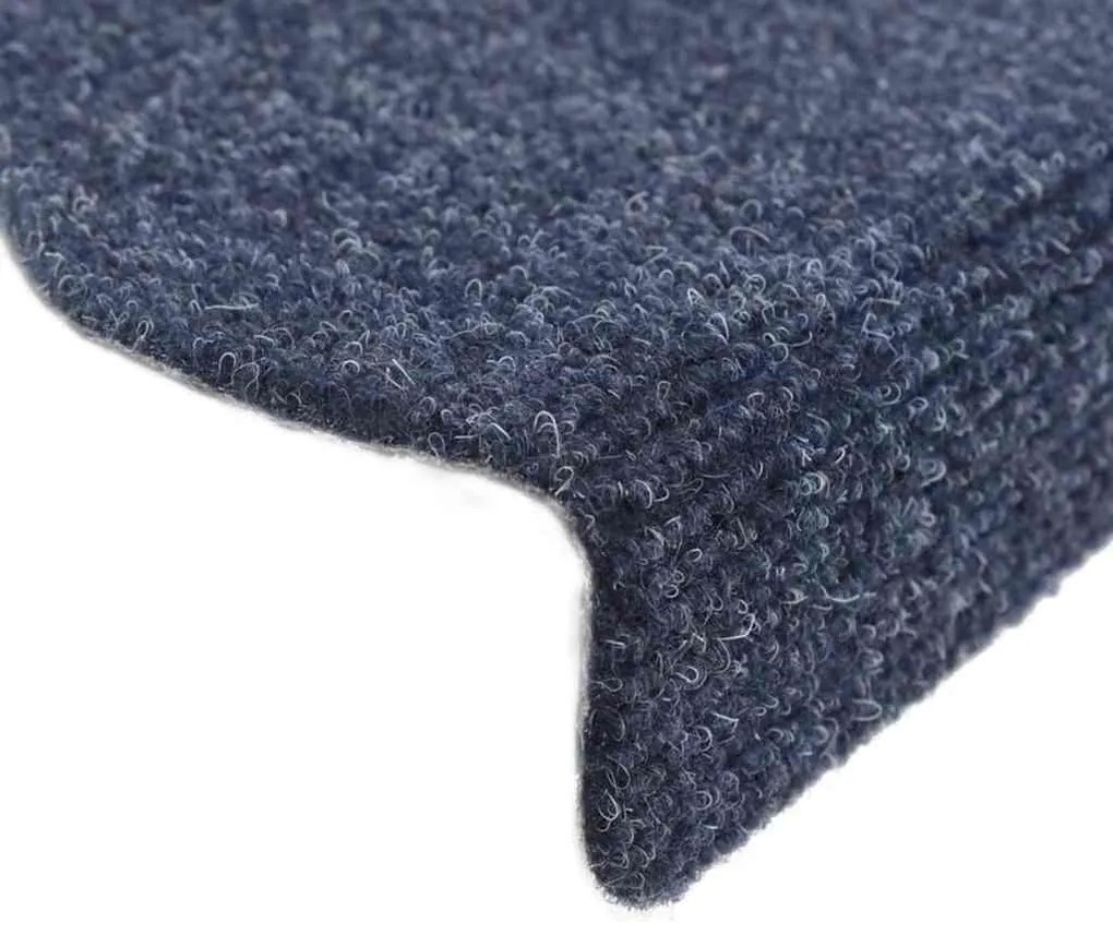 vidaXL Πατάκια Σκαλιών Αυτοκόλλητα 5 τεμ. Μπλε Ημίστρογγυλά Μεγάλα 65x21x4 εκ.