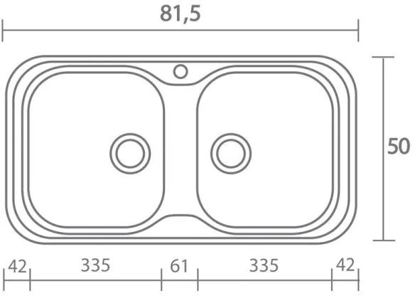 Νεροχύτης Sanitec 312-Metallic Space