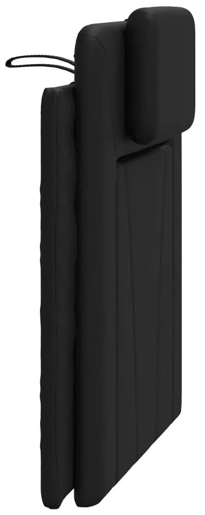 vidaXL Μαξιλάρι για Κεφαλάρι Viana Μαύρο 80 εκ. από Συνθετικό Δέρμα