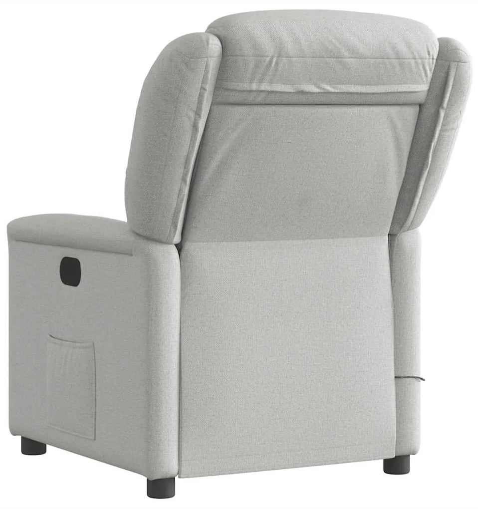 vidaXL καρέκλα ανάκλισης μασάζ Cloud Grey Fabric