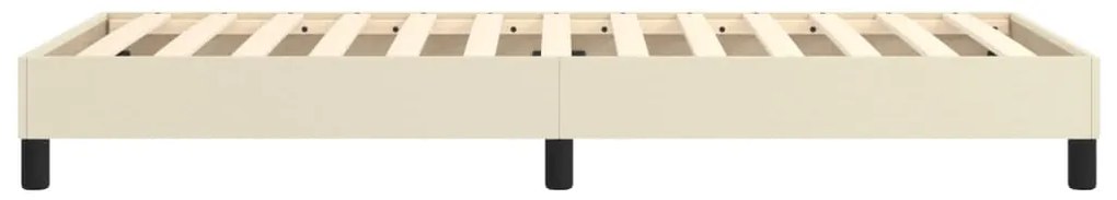vidaXL Σκελετός Κρεβατιού με Ελατήρια Κρεμ 80 x 200 εκ. από Συνθετικό Δέρμα