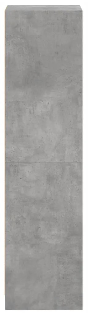 vidaXL Ντουλάπι Γκρι Σκυροδέματος 35x37x142 εκ. με Γυάλινη Πόρτα