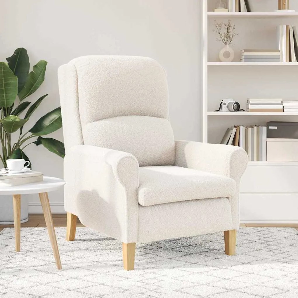 vidaXL Πολυθρόνα Κρεμ 76 x 94 x 102 εκ. ύφασμα