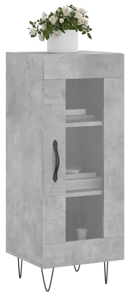vidaXL Ντουλάπι Γκρι Σκυροδέματος 34,5x34x90 εκ. Επεξεργασμένο Ξύλο