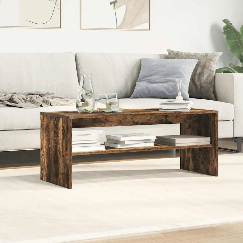 Έπιπλο Τηλεόρασης Καπνιστή Δρυς 100 x 40 x 40 εκ. Επεξ. Ξύλο - Καφέ