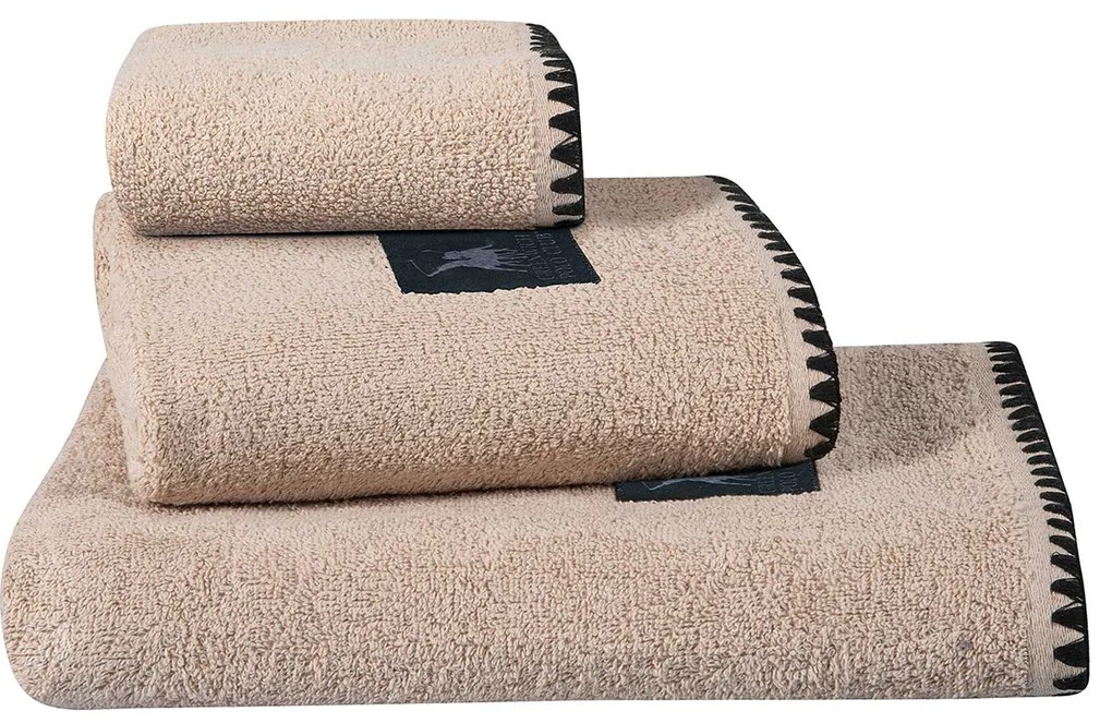 Πετσέτες Μπάνιου (Σετ 3τμχ) Greenwich Polo Club Essential 4111 Beige 500gsm