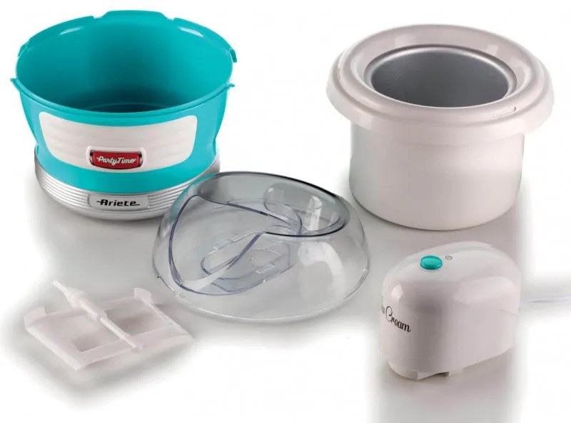 Παγωτομηχανή Ariete PARTY TIME 0643/01, 12W, 1,5 l, 30 min, Αφαιρούμενο μπολ, Τυρκουάζ