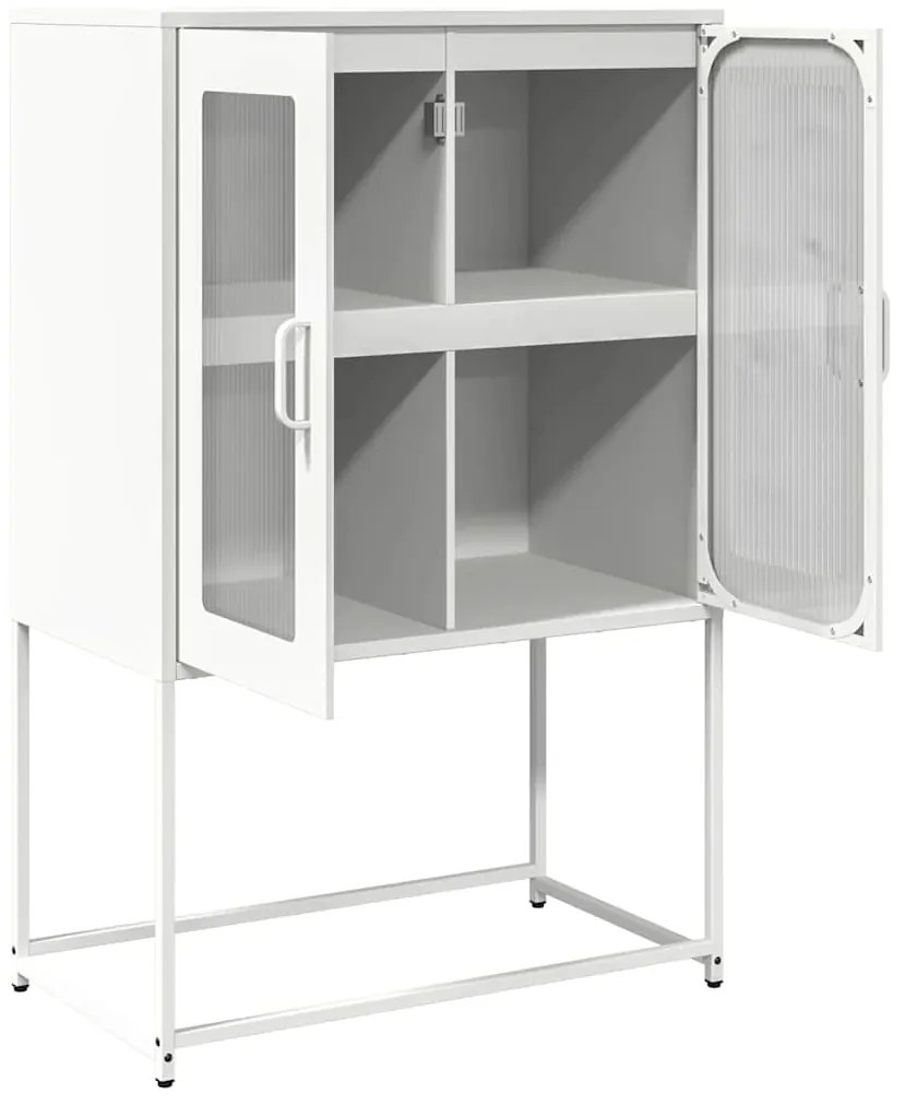 vidaXL Highboard Λευκό 68x39x107 cm Ατσάλι