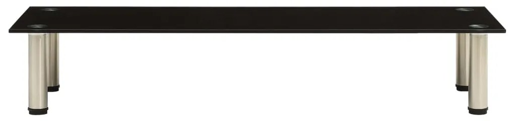 vidaXL Βάση Τηλεόρασης Μαύρη 100 x 35 x 17 εκ. από Ψημένο Γυαλί