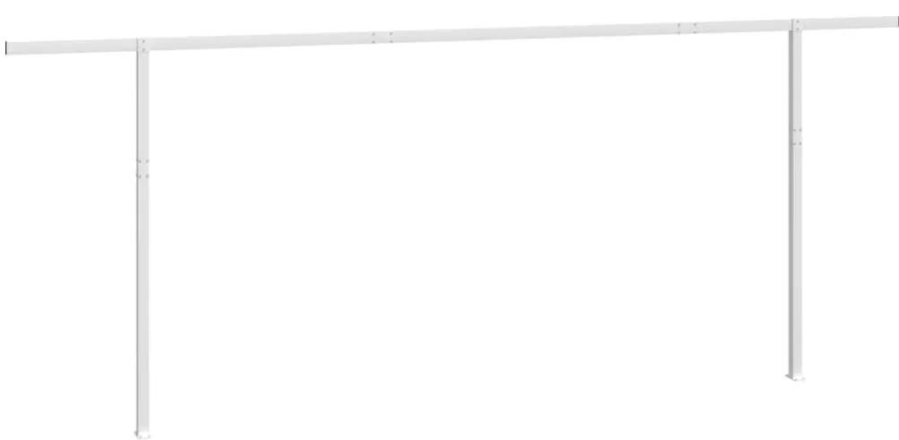Στύλοι Τέντας Σετ Λευκοί 600x245 εκ. από Σίδερο