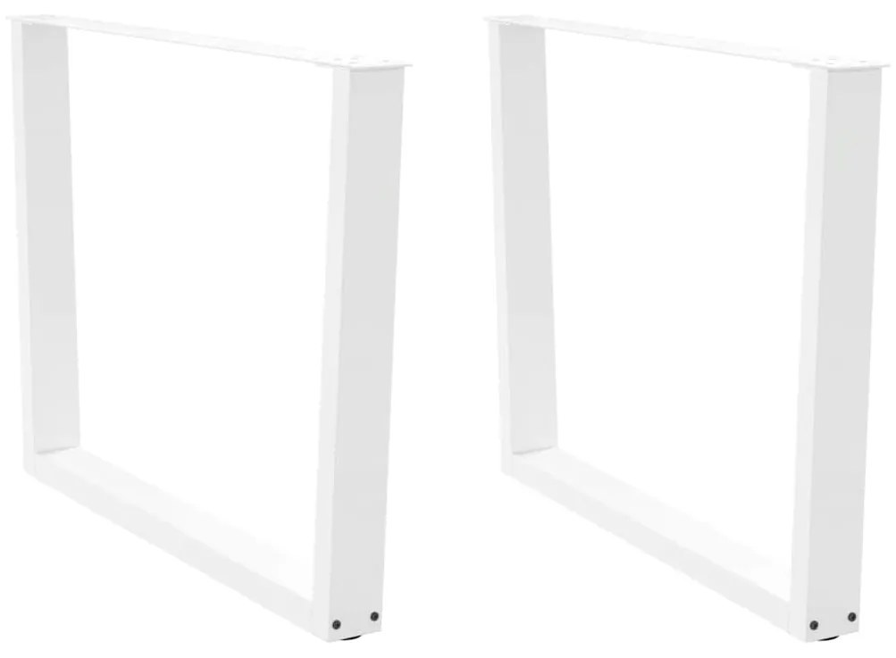 vidaXL Πόδια Τραπεζαρίας Σχήματος V 2 τεμ. Λευκά 100x (72-73,3) εκ. Ατσάλι