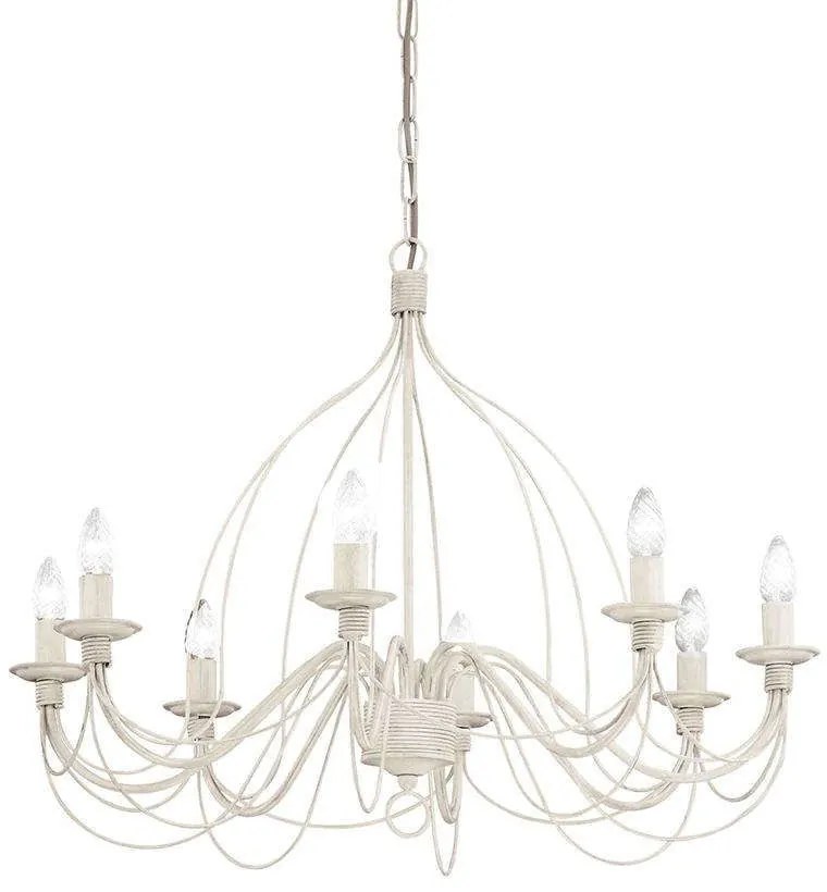 Φωτιστικό Οροφής Corte 005898 80x80/115cm 8xE14 40W White Ideal Lux