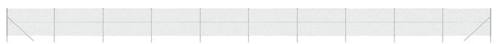 Συρματόπλεγμα Περίφραξης Ασημί 1,8 x 25 μ. με Στύλους - Ασήμι