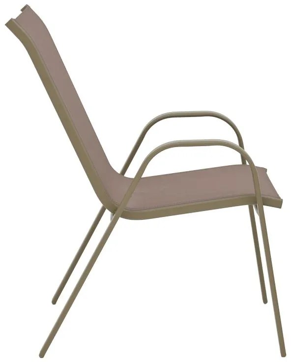 Σετ κήπου - Τραπεζαρία Ensure - Calan 5 τεμ. μέταλλο - γυαλί σαμπανιζέ 140x80x70 εκ. 140x80x70 εκ.