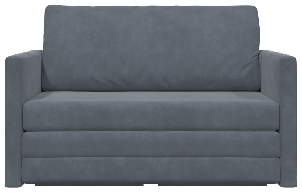 vidaXL Καναπές Κρεβάτι 2 σε 1 Σκούρο Γκρι 124x204x61 cm Βελούδο