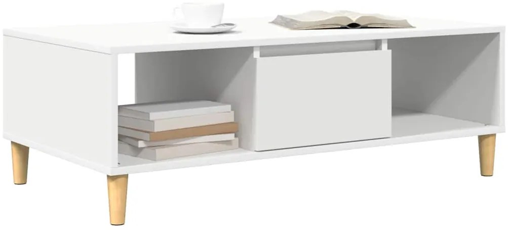vidaXL Τραπεζάκι σαλονιού Λευκό 102 x 55 x 35 εκ Επεξεργασμένο ξύλο