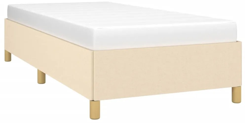 vidaXL Πλαίσιο κρεβατιού χωρίς στρώμα Κρέμα 80x200 cm Ύφασμα