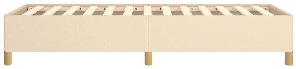 vidaXL Πλαίσιο κρεβατιού χωρίς στρώμα Κρέμα 80x200 cm Ύφασμα