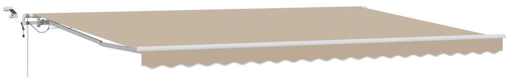 vidaXL Αυτόματη Ανασυρόμενη Τέντα με LED Μπεζ 500x300 εκ.